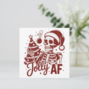 Glad Af Skelett Snarky Jul Sarksint Skratt Julkort
