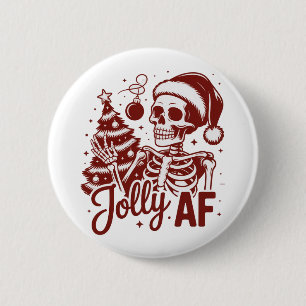 Glad Af Skelett Snarky Jul Sarksint Skrattretande Knapp