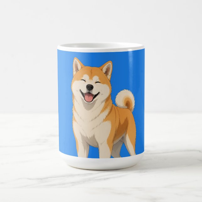 Glad Akita-hunddesign Kaffemugg (Center)