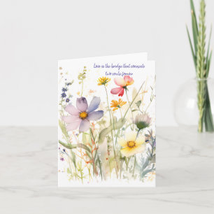 Glad akvarell vårblandning blommor alla tillfällen kort