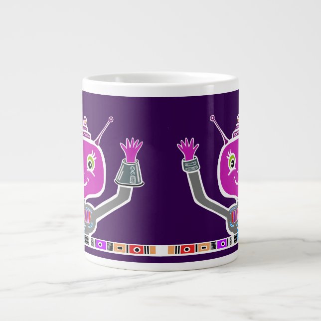 Glad Alien Robot Jumbo Mugg (Framsidan)