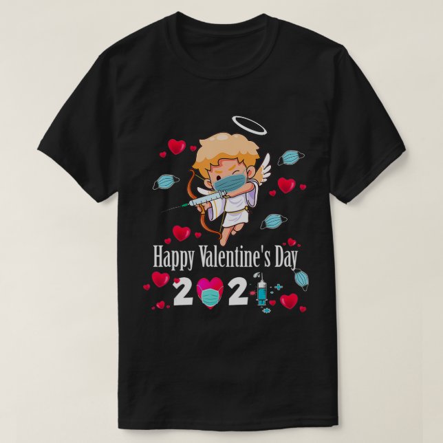 Glad Alla hjärtans dag 2021 Cute Cupid Gift under T Shirt (Design framsida)