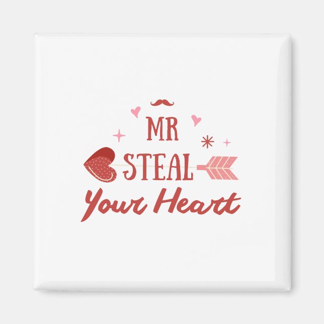 Glad Alla hjärtans dag 2023 - Valentines day hjärt Magnet (Framsidan)