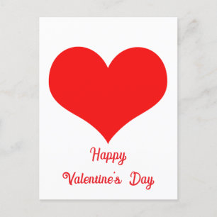 Glad Alla hjärtans dag 2025 Cute Red Heart-Anpassn Vykort