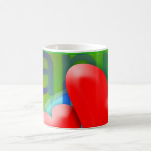 Glad Alla hjärtans dag 2 Red Hearts Mugg