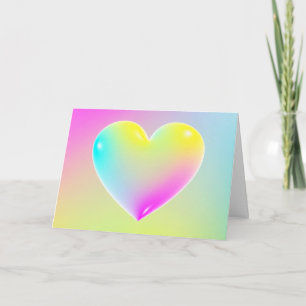 Glad Alla hjärtans dag 3d Heart Helgkort