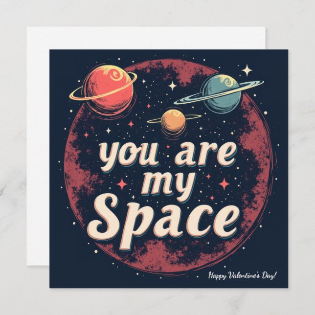 Glad Alla hjärtans dag! Alla hjärtans kort. Julkort (Fram/baksida)