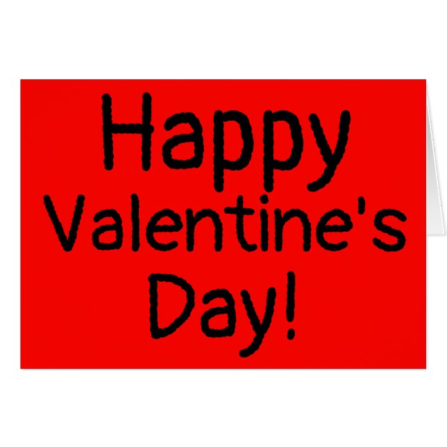 Glad Alla hjärtans dag - allt rött kort (Framsidan Horizontal)