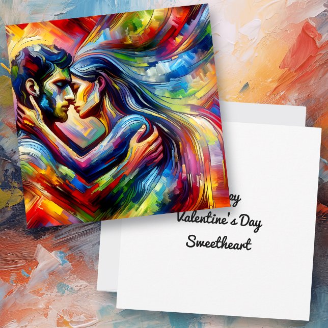 Glad Alla hjärtans dag | Älskandes omfamning Kort (Skapare uppladdad)