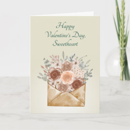 "Glad Alla Hjärtans Dag, Älskling" Elegant Blommig Helgkort