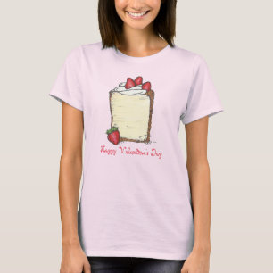 Glad Alla hjärtans dag Angel Food Cake Foodie Tee