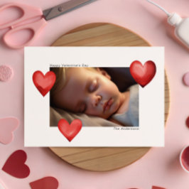 Glad Alla Hjärtans Dag Anpassad Fotografi Modern Helg Vykort