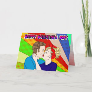 Glad Alla hjärtans dag Babe, Retro Pop Art Stil Kort