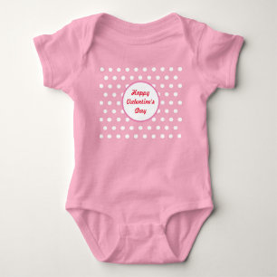 Glad Alla hjärtans dag Baby Bodykostym (röd och vi T Shirt