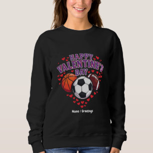 Glad Alla Hjärtans Dag Baseball Basketboll Fotboll T Shirt