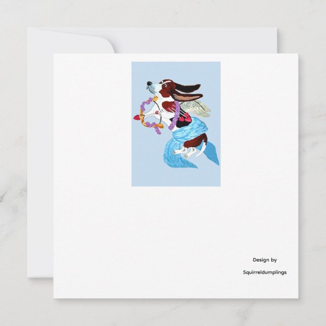 Glad Alla Hjärtans Dag Basset Hund Kort (Baksida)