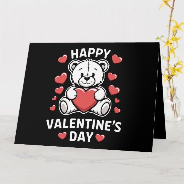 Glad Alla Hjärtans Dag Björn vday  Kort (Gul blomma)