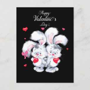 Glad Alla hjärtans dag Bunnies Helg Vykort