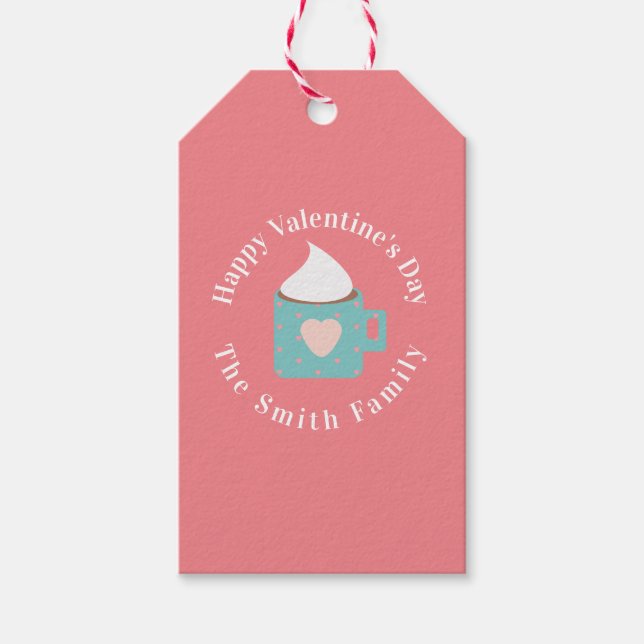 Glad Alla Hjärtans Dag Camp Fire Choklad Presentetikett (Framsidan)