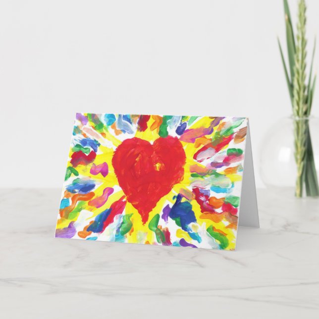 "Glad Alla hjärtans dag" Candy Vatten Autism Artis Helgkort (Framsida)