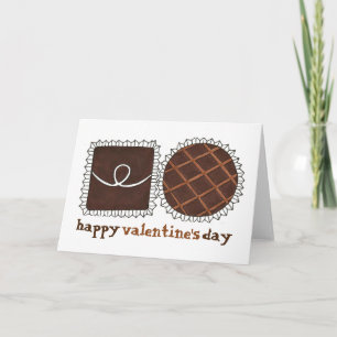 Glad Alla hjärtans dag Chocolate Valentine Card Helgkort