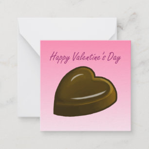 Glad Alla Hjärtans Dag Chokladhjärta Anteckningskort