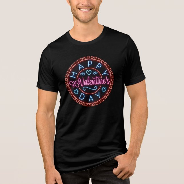 Glad Alla Hjärtans Dag Cirkulär Design-67128 T Shirt (Framsida)