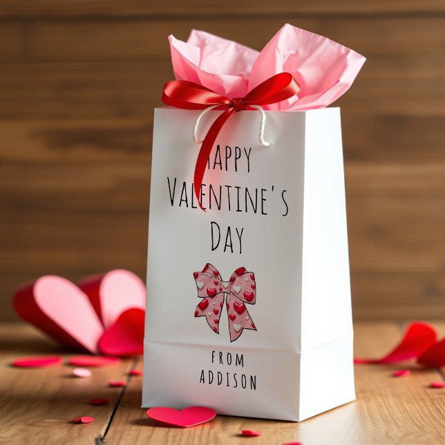 Glad Alla hjärtans dag Coquette Bow Heart Mönster (Skapare uppladdad)