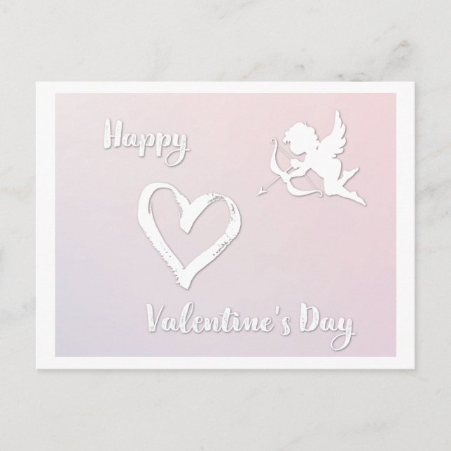 Glad Alla hjärtans dag-cupid Helg Vykort (Framsida)