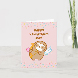 Glad Alla Hjärtans Dag Cupid Sengångare Kort