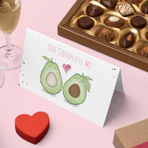 Glad Alla hjärtans dag Cute Funny Simple Avocados