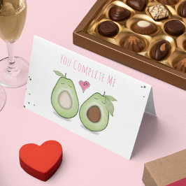 Glad Alla hjärtans dag Cute Funny Simple Avocados Kort