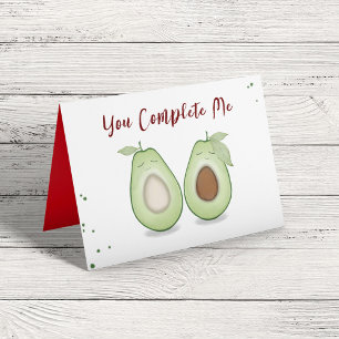 Glad Alla hjärtans dag Cute Funny Simple Avocados Kort
