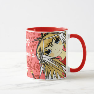 Glad Alla hjärtans dag-Cute Girl Mugg