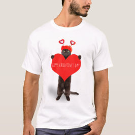 Glad Alla hjärtans dag Cute Holding Heart Humor T Shirt