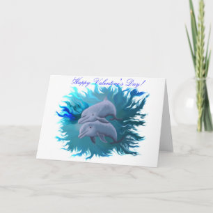 Glad Alla hjärtans dag - Delfinernas par Helgkort