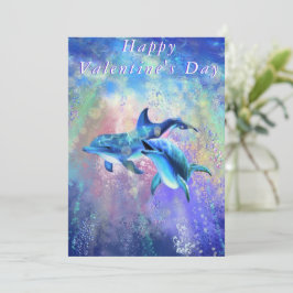 Glad Alla hjärtans dag - delfinpar - i Kärlek