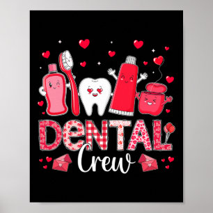 Glad Alla hjärtans dag Dental Crew Kärlek Dental A Poster