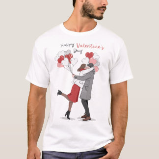 Glad Alla hjärtans dag design T Shirt