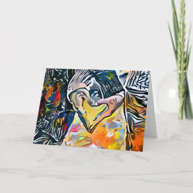 Glad Alla hjärtans dag | Din Ord Hand Heart Kärlek Helgkort (Framsida)