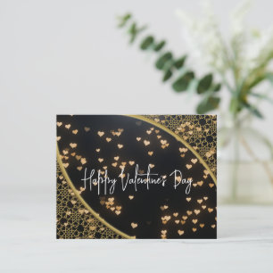 Glad Alla hjärtans dag - Elegant guld färg detalj Anteckningskort