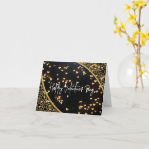 Glad Alla hjärtans dag - Elegant guld färg detalj Kort