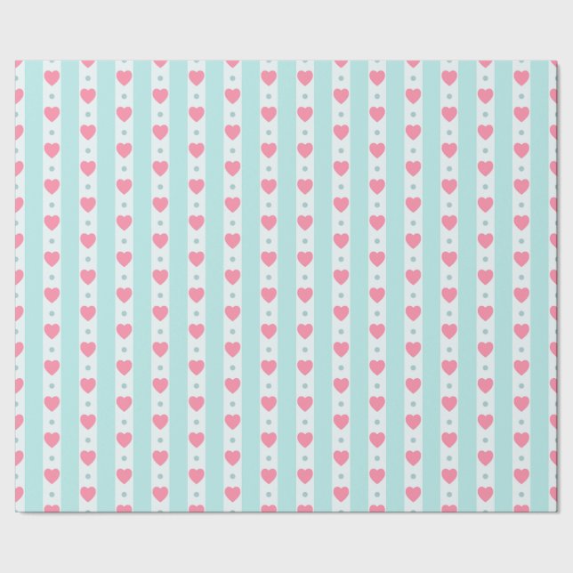 Glad Alla hjärtans dag eleganta röda hjärtan  Presentpapper (Seam)