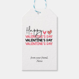 Glad Alla hjärtans dag, enkel märkre, Kärlek Presentetikett