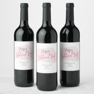 Glad Alla hjärtans dag-etiketter i Vin Vinflaska Etikett