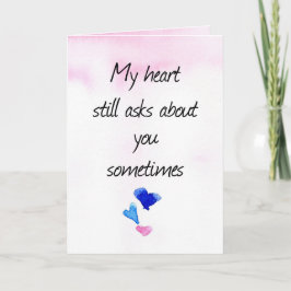 Glad Alla hjärtans dag Ex Girlkompis Hjärts Rosa Kort