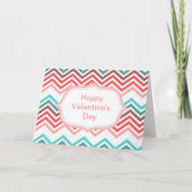 Glad Alla hjärtans dag, färgglad chevron