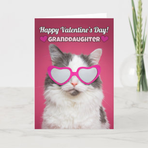 Glad Alla hjärtans dag farmor Cute Cat Helgkort