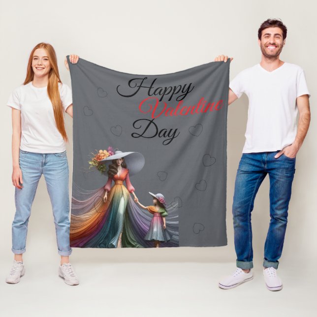 Glad Alla Hjärtans Dag Fleecefilt (På plats)