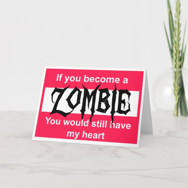 Glad Alla hjärtans dag för en framtida Zombie Helgkort (Framsida)